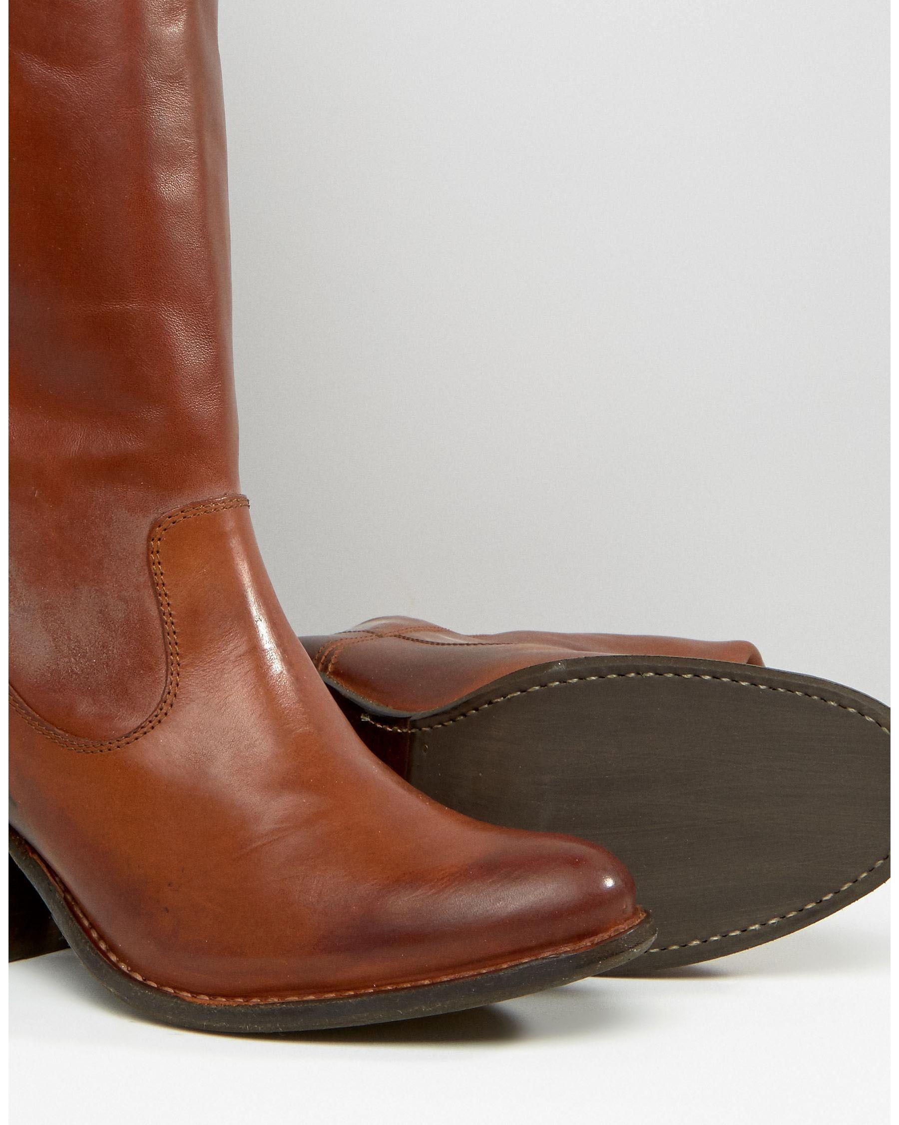 Frye jackie button boot cognac top